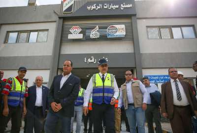 محمد شيمي خلال زيارة تفقدية بشركة النصر لصناعة السيارات